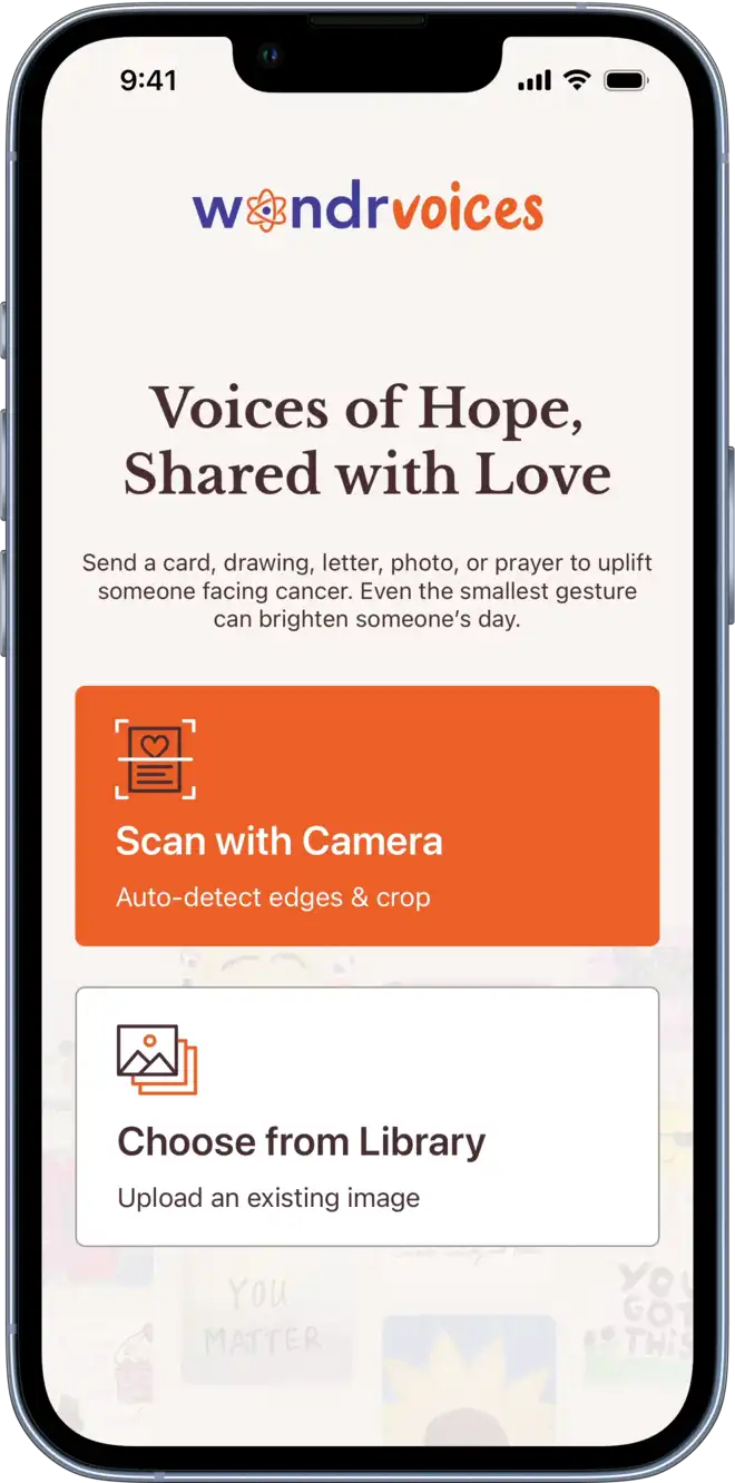 Image of the Wondrvoices app