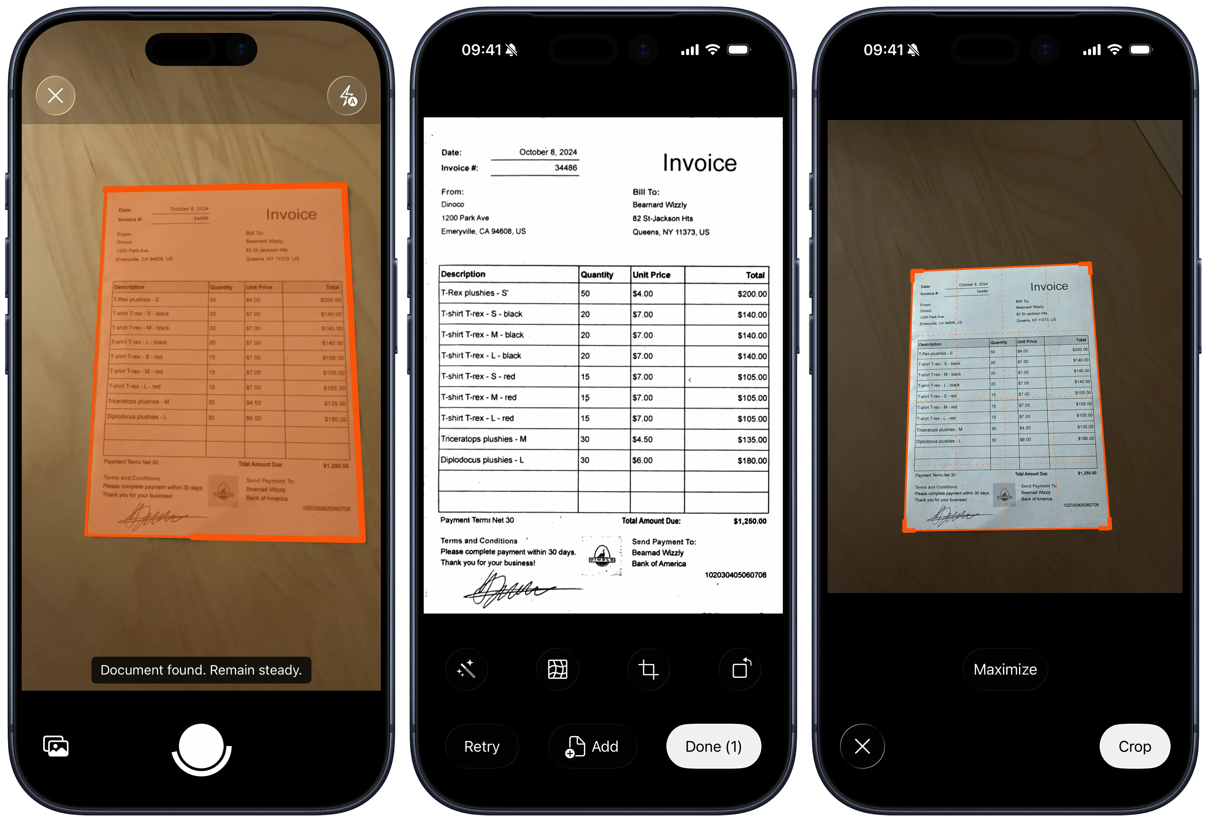 ScanFlow overview showing the scanning, editing, and review steps